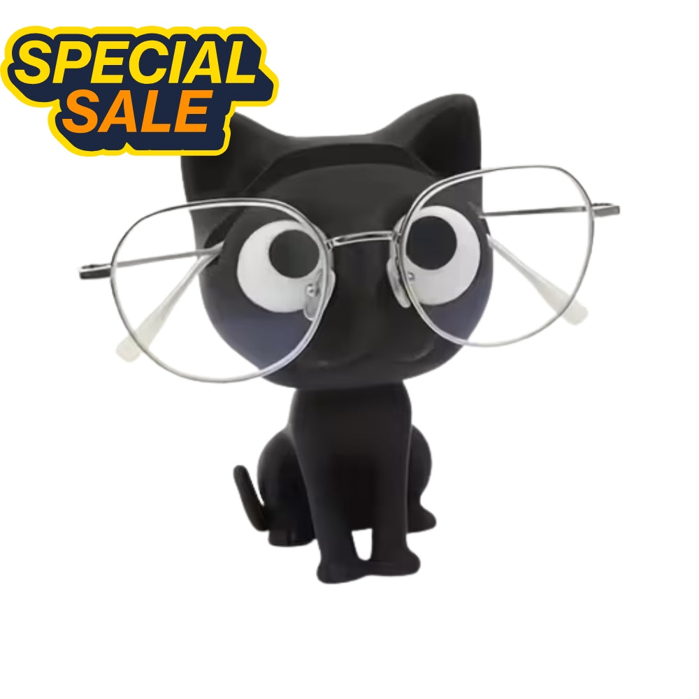 Decorative Cat Glasses Stand for Desk & Nightstand