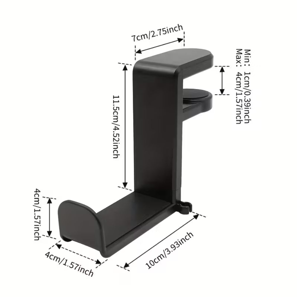 Adjustable Under-Desk Headphone Holder